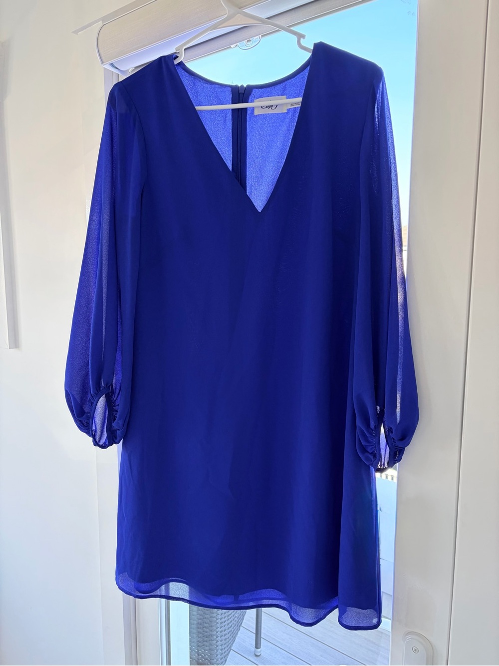 Eliza J Cobalt Blue V-Neck Sheath Dress